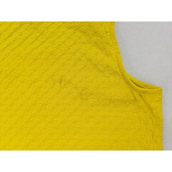 Kim Rogers Women's Tank Top SIze Medium Yellow Textured FLAWS - Picture 11 of 12
